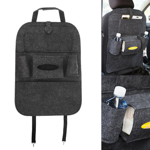 Auto Car Back Seat Organizer Felt Covers Multi-Pocket Versatile Multi-Pocket Storage Container Bag