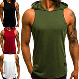 T-shirt men workout tank t-shirt hoodie pullovers vest tops breathable fashion bodybuilding