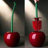 Creative Lovely Cherry Shape Lavatory Brush Toilet Brush & Holder Set