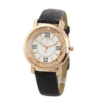 Watch thin leather strap women's casual quartz watch rhinestone louis XIV