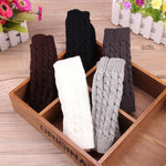 Pair of glove unisex men women cute mittens fingerless knitted long gloves arm warmer