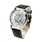 Quartz watch men's fashion stainless steel mesh belt hollow out quartz wrist watch