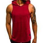 T-shirt men workout tank t-shirt hoodie pullovers vest tops breathable fashion bodybuilding