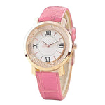 Watch thin leather strap women's casual quartz watch rhinestone louis XIV