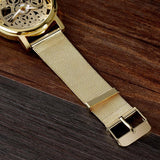 Quartz watch men's fashion stainless steel mesh belt hollow out quartz wrist watch